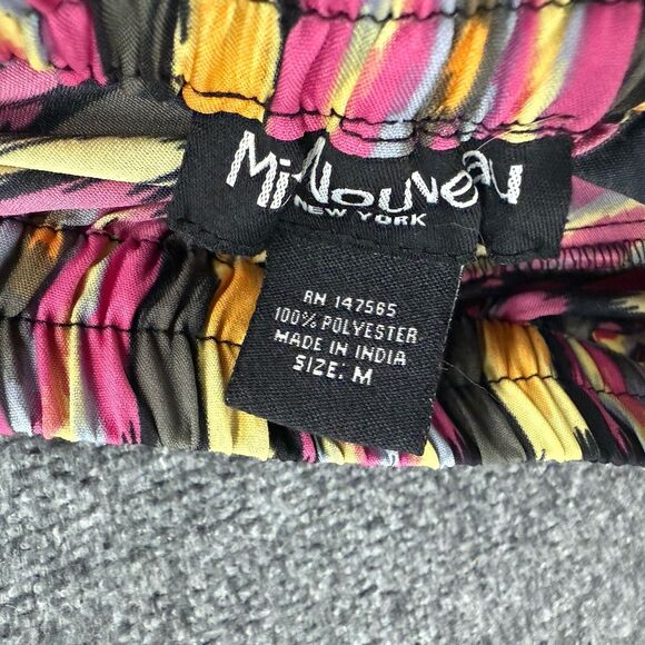 Mix Nouveau Skirt Size M Maxi Colorful Pull On Flowy Long Artsy Hippie Gypsy - Picture 5 of 7